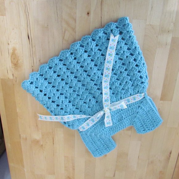 Taller de ABU handmade blue baby dress (crochet) - Picture 12 of 13